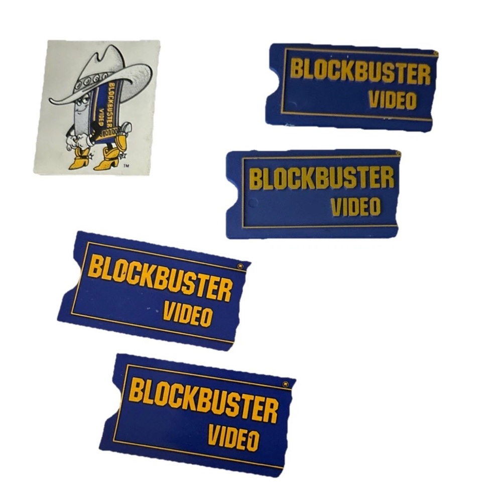 Vtg Blockbuster Video Blue Magnets lot of 5 movies